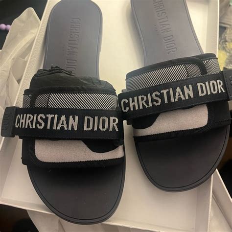 christian dior diorevolution slides|authentic unisex christian dior slides.